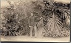 C1920 U s  Soldier In Dress Uniform Tropical Background Real Photograph 34-36