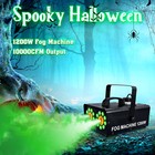 1200w Dual Spray Horizontal Smoke Fog Machine Rgb 18 Leds Light Stage Dj Effect