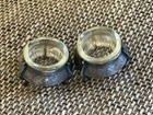 Vintage Silver Plated Open Salt And Pepper Glass Liner Floral Set 2pcs 