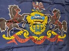 New Rare Pennsylvania State Seal Flag Virtue Liberty   Independence 58  X 35 