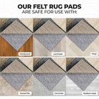 Superior Indoor Area Rug Pad Non-slip Non-skid Floor Protector Hardwood And
