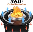Yukon 2 0 Fire Pit Surround Tabletop - 47 8  Steel  Powder-coated Finish