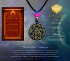 Natural Ruby 14k Gold Filled And Terahertz 7 Archangels Seal Talisman Pendant