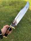 18  Hand Forged Hunting Crocodile Dundee High Polish Survival Bowie Knife sheath