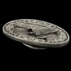 Vintage 1985 Siskiyou Buckle Co Eagle Mountains Western Small Belt Buckle Pewter