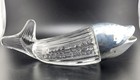 Vintage Glass Fish whale Nut Peanut Dispenser Container 