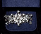Antique Diamond Bride   s Brooch 800 Fine Silver 9k Gold Georgian Not Sterling