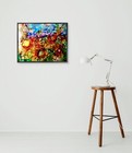 Fantasy Flower Garden  Colorful Abstract Alcohol Ink Mixed Media Art  Original
