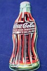 Vintage Coca Cola Ballpoint Pen Clip Lined Case Advertising Bottle Shaped