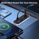 4-port 12v-24v Dual Type C   Usb A Car Fast Charger Power Socket Outlet Cars Rv