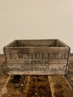 Antique F w  M  ller Sons Arlington Heights illinois Soda Pop Wood Crate