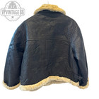 Vintage B-3 Aviator Bomber Jacket Brown Sheepskin Shearling Leather Flight