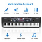 M Sanmersen Piano For Kids Keyboard Piano 61 Keys With Microphone led Display   