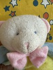 Vintage Soft Dreams Plush Pastel Terry Cloth Bear Plush Stuffed Animal Rattle