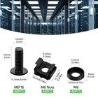 46 Sets M6 X 16mm Rack Mount Cage Nuts  Screws And Washers For Rack Mount Server