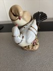 Majolica Ceramic Love Birds Doves Vintage Figurine 459