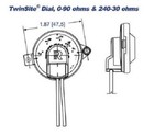 Rochester Gauges P5744s02541 Jr Size 240-30 Ohm Twinsite Dial