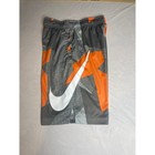Nike Dri-fit Boys Large Basketball Shorts Orange Grey Big Swoosh Graphic