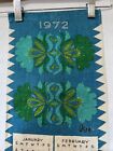 Vtg Vera Neumann Collectible 1972 Mcm Linen Calendar Cloth Tea Towel Euc   