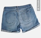 Arizona Jean Co Denim Shorts Stretch Size 9 Juniors Distressed Jean Shorts