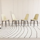 A Set 4 Dining Chair Modern Style Chair Made High-quality Pu Leather Fabric Thic