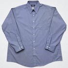 Vintage Arrow Kent Men s Dress Shirt Size 17 5 Blue Button Up Made In Usa 70 s