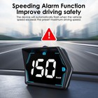Digital Gps Speedometer Car Hud Head Up Display Mph Kmh Compass Overspeed Alarm
