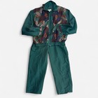 Vtg Silk 2-piece Athletic Set Jacket Pants Grandma Streetwear Retro Oversized M