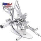 Us Silver Rearsets Adjustable Foot Pegs For Suzuki Gsxr1300 Hayabusa 1999-2020