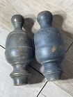 Antique French Brass Or Bronze Finials Set Of 2 