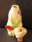 Bunny Rabbit Figurine Cruet Oil Bottle Cork Stopper Mid Century Mcm Japan Vtg