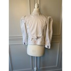 Retrofete Puff Sleeve Denim Jacket Women Small White Excellent Cropped Trucker