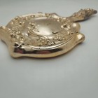 Antique Art Nouveau Gold And Silver Toned Hand Mirror Early 1900s