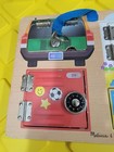 Melissa   Doug Lock   Latch Board Wooden Activity Toy  Ages 3 
