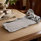 Arthur Court Horse Figural Oblong Tray Aluminum Equestrian 17 5    Nib