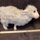 Hansa White Sheep Mama Realistic Stuffed Animal Plush Toy 16  Handcrafted 3450