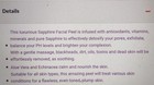 L core Sapphire Facial Peel Exfoliating Detoxifying Blackheads Aloe All Skin