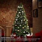 Open Box - 6ft Green Spruce Realistic Artificial Holiday Christmas Tree W stand