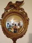 Syroco Convex Bullseye Mirror 21  Bald Eagle Federal Regency Style Vintage