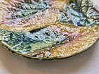 Antique 19th C  Majolica 9  Plate - English Victorian Begonia Leaf