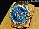 Invicta Men s Scuba Speedway Chrono Blue Dial Gold Tone Stainless Steel Watch