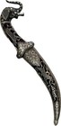 Indo Persian Damascus Steel Knife Dagger Silver Kofthgiri Worked 12   