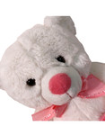 Dan Dee White Bear Plush W heart Pillow And Bow Soft Stuffed Animal Toy 12 
