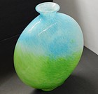 Art Vase-upper Blue-bottom Green-11 5 tall X 10 wide X3 5deep-free Shipping 