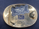 Vintage Crumrine Silver Gold Tone Brass Letter C Western Belt Buckle