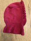 Catya Merino Fine Wool Baby Girl Hat Balaclava Red Ii 6 M 6-12 M
