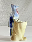 Royal Copley Blue Jay Bird W berry In Mouth Ceramic Planter Figure Cottagecore