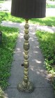 Vintage 60s Ornate Pierced Brass Floor Lamp 61  India Morocco Hippie Boho Rare