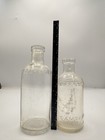 Antique Embossed Apothecary Medicine Bottles        listerine         sod  Borate    2pc