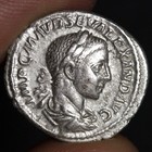 Jupiter King Of The Gods Coin Ancient Roman Empire Silver Denarius 223ad Rome Vf